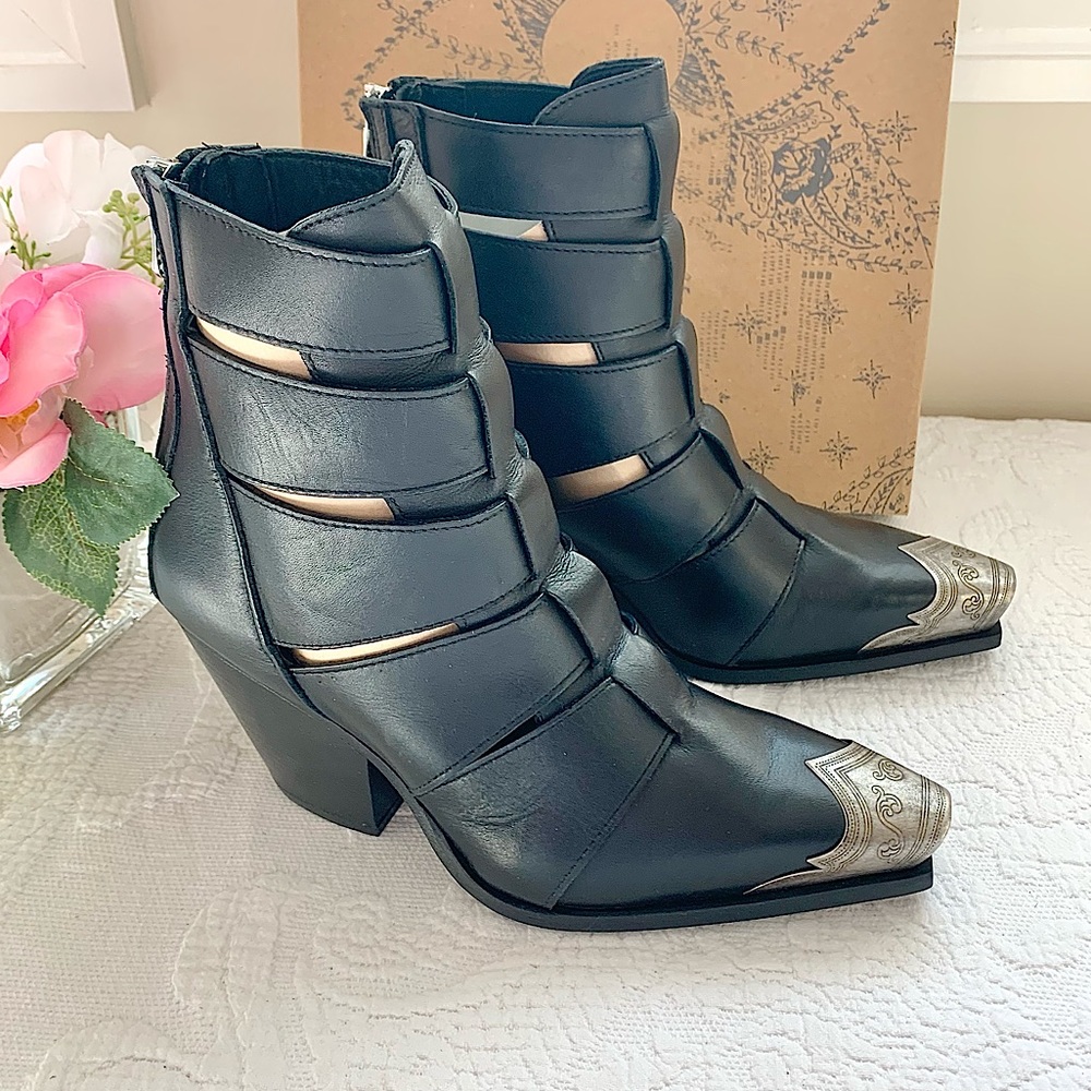 NEW Free People Brayden Fisherman Bootie black NIB NWT - Picture 16 of 16